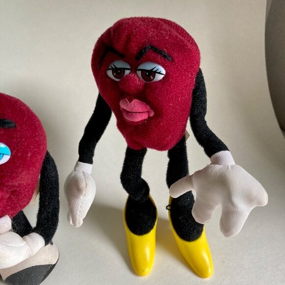 Set of 4 Vintage Applause California Raisins Plush 1988 Hardees Figures Toys - Picture 6 of 10